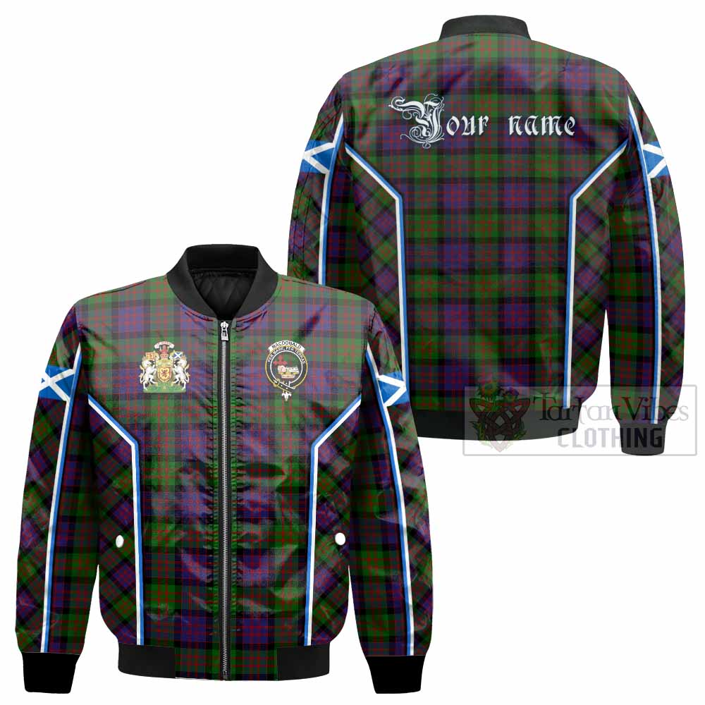 MacDonald (McDonald) Tartan Crest Bomber Jacket Scotland Coat of Arm Flag Style - Tartan Vibes Clothing