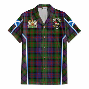 MacDonald (McDonald) Tartan Crest Cotton Hawaiian Shirt Scotland Coat of Arm Flag Style - Tartan Vibes Clothing