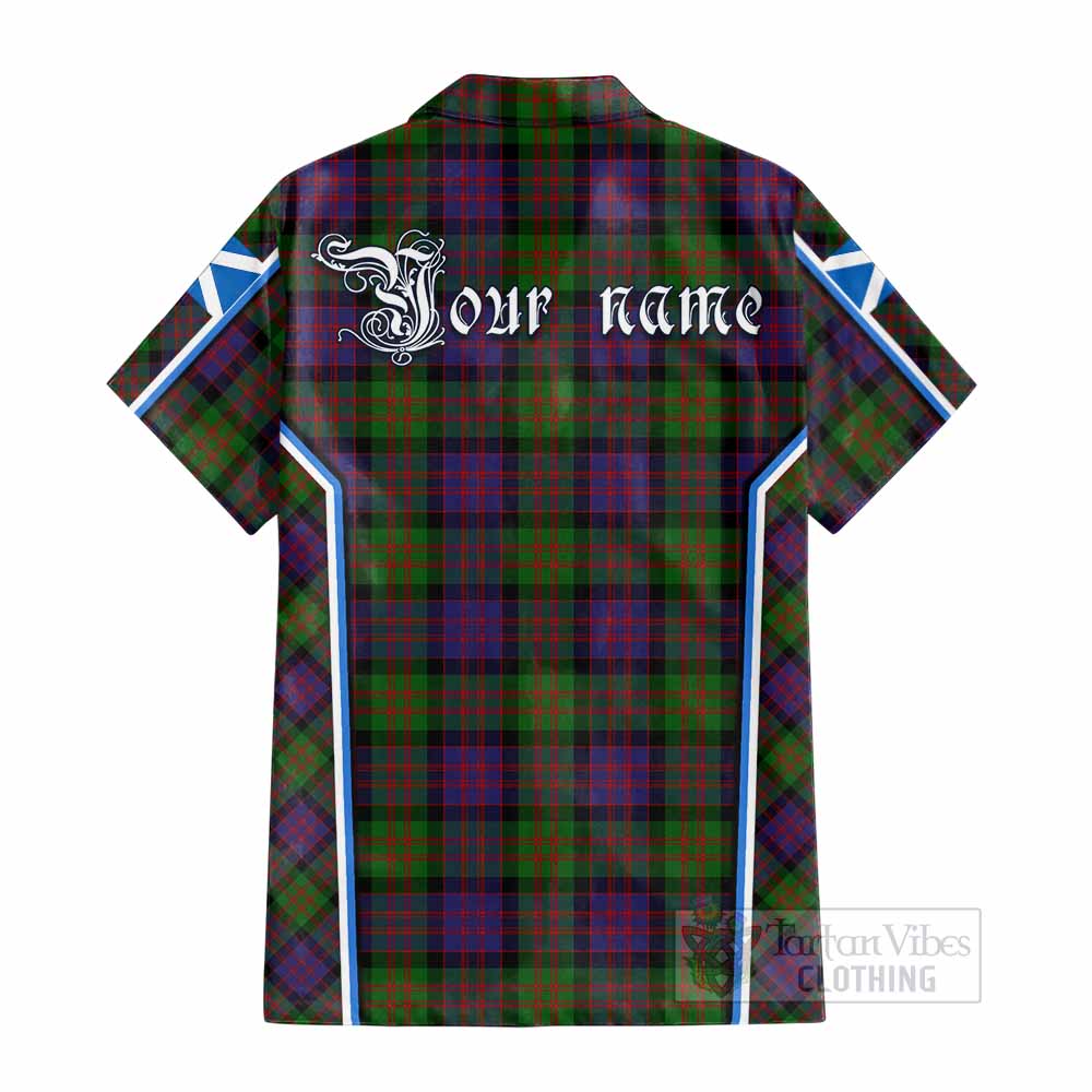 MacDonald (McDonald) Tartan Crest Cotton Hawaiian Shirt Scotland Coat of Arm Flag Style - Tartan Vibes Clothing