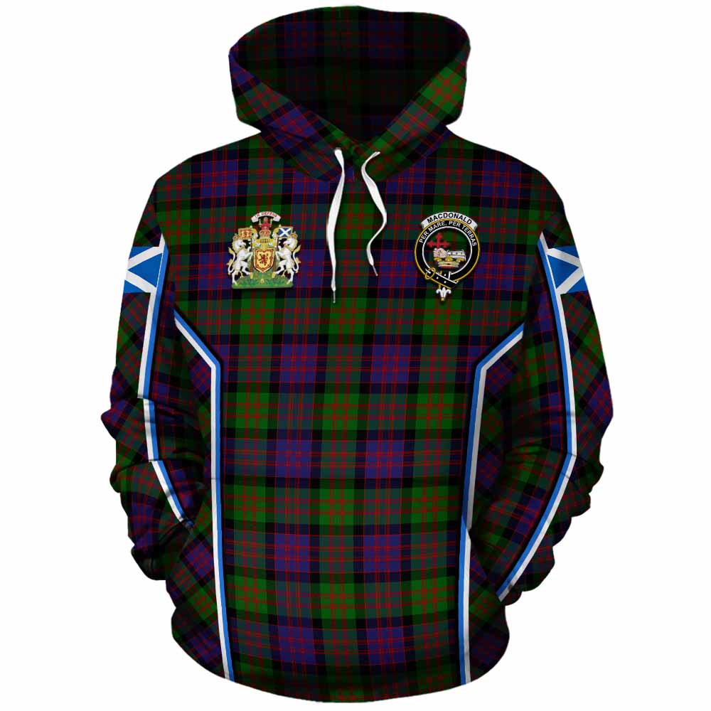 MacDonald (McDonald) Tartan Crest Cotton Hoodie Scotland Coat of Arm Flag Style - Tartan Vibes Clothing