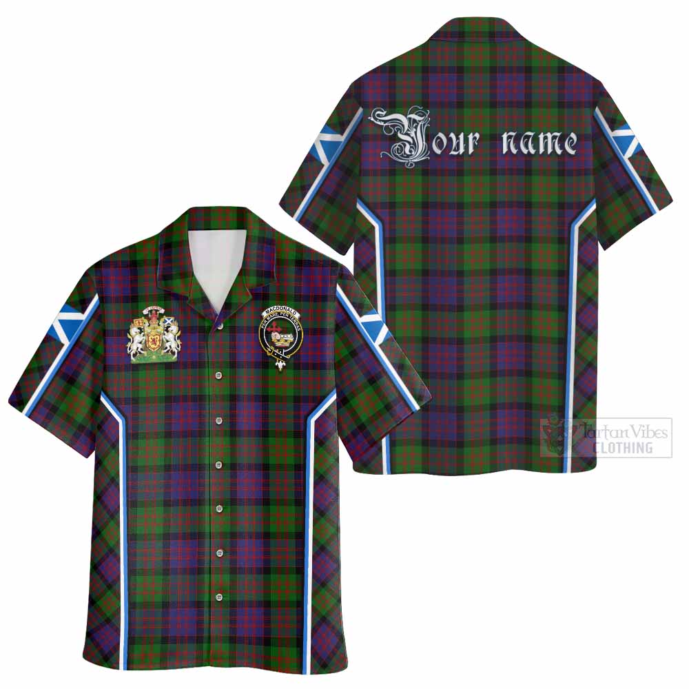 MacDonald (McDonald) Tartan Crest Hawaiian Shirt Scotland Coat of Arm Flag Style - Tartan Vibes Clothing