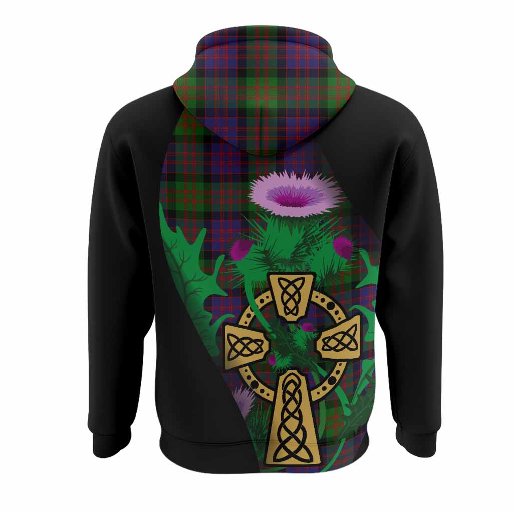 MacDonald (McDonald) Tartan Crest Hoodie Celtic Cross Thistle Flowers