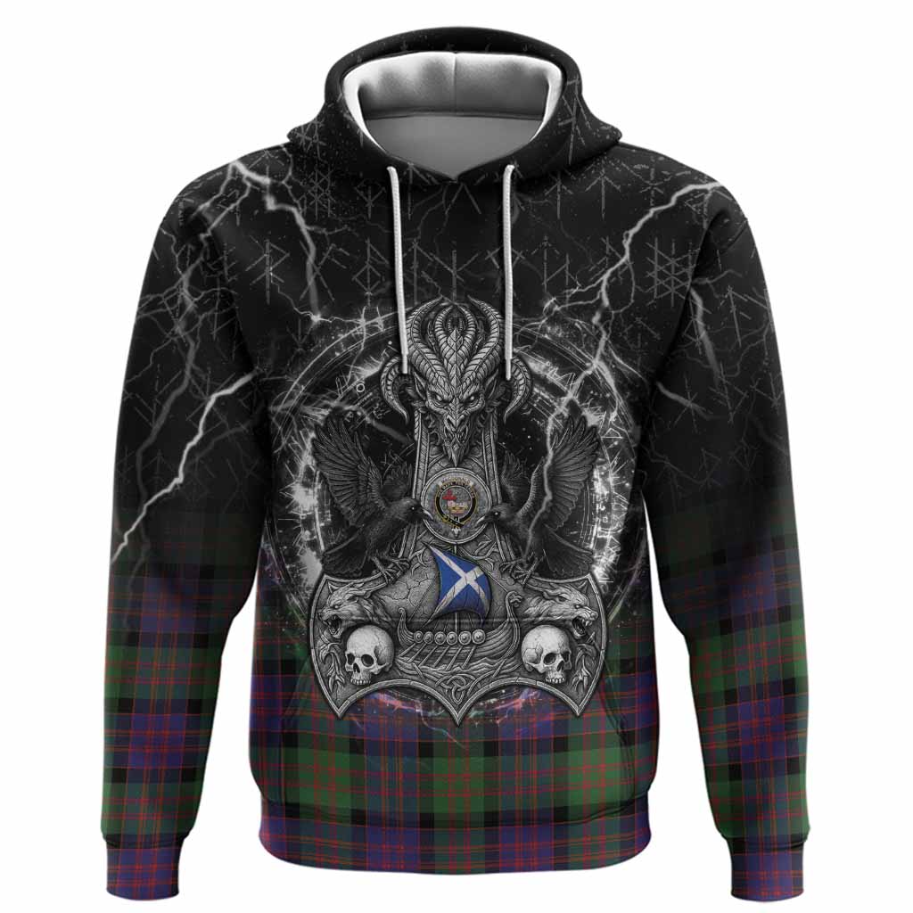 MacDonald (McDonald) Tartan Crest Hoodie Celtic Odin's Raven Legacy