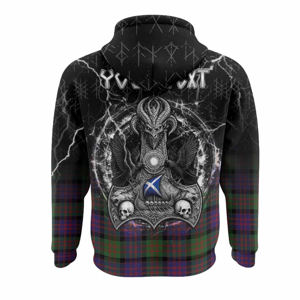 MacDonald (McDonald) Tartan Crest Hoodie Celtic Odin's Raven Legacy