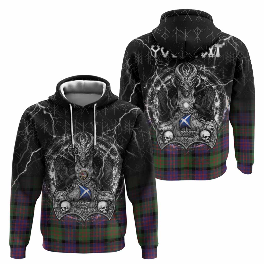 MacDonald (McDonald) Tartan Crest Hoodie Celtic Odin's Raven Legacy