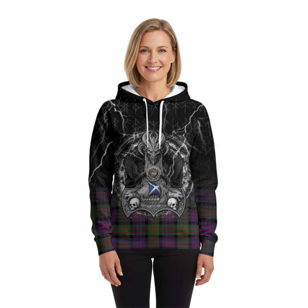 MacDonald (McDonald) Tartan Crest Hoodie Celtic Odin's Raven Legacy