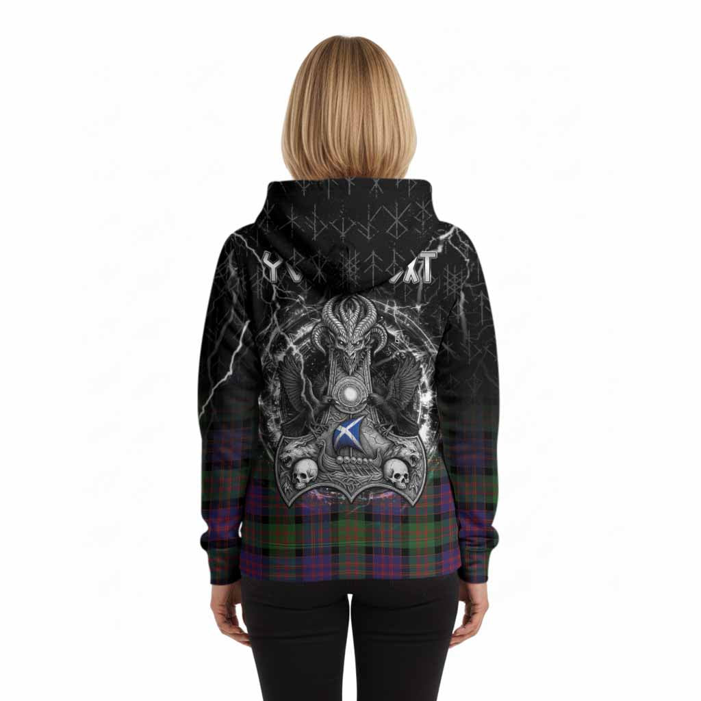 MacDonald (McDonald) Tartan Crest Hoodie Celtic Odin's Raven Legacy