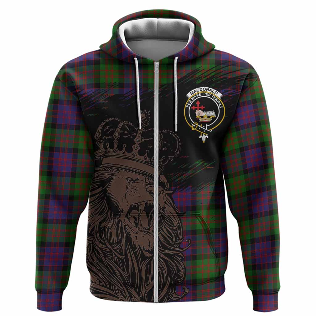 MacDonald (McDonald) Tartan Crest Hoodie Crowned Lion Heritage Style