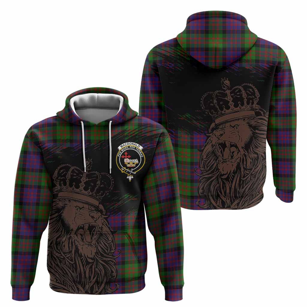 MacDonald (McDonald) Tartan Crest Hoodie Crowned Lion Heritage Style
