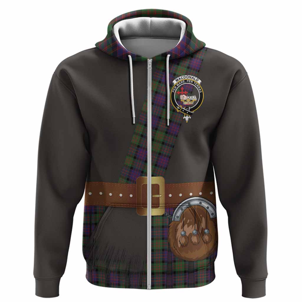MacDonald (McDonald) Tartan Crest Hoodie Kilt Costume Style