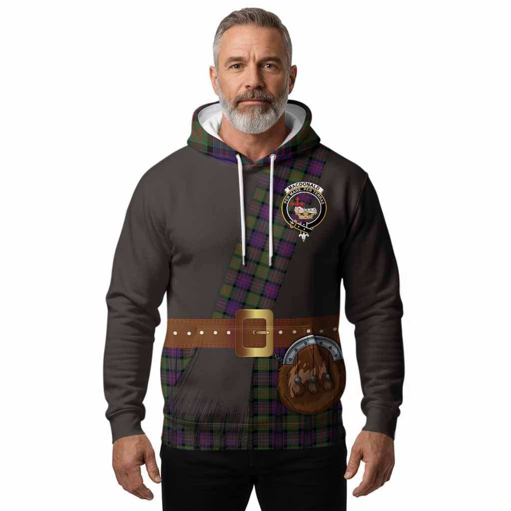 MacDonald (McDonald) Tartan Crest Hoodie Kilt Costume Style