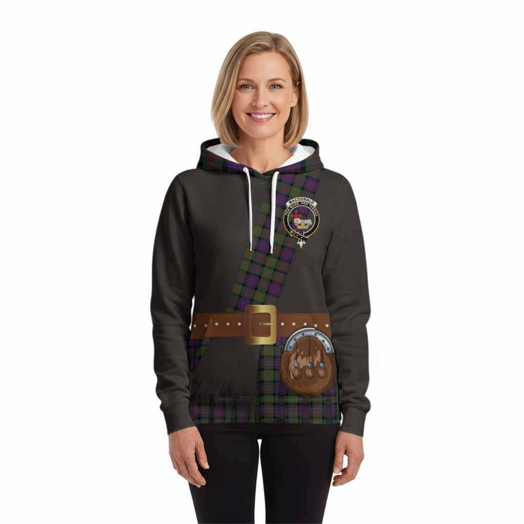 MacDonald (McDonald) Tartan Crest Hoodie Kilt Costume Style