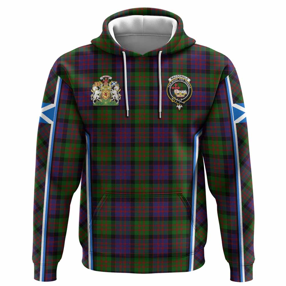 MacDonald (McDonald) Tartan Crest Hoodie Scotland Coat of Arm Flag Style - Tartan Vibes Clothing