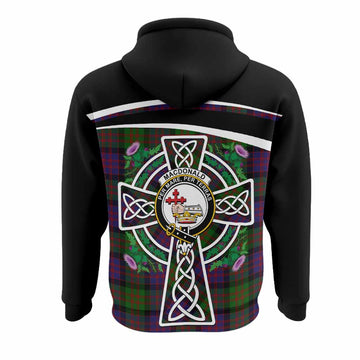 MacDonald (McDonald) Tartan Crest Hoodie Scottish Thistle Celtic Cross Alba Gu Brath