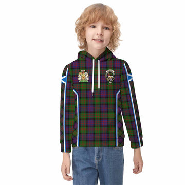 MacDonald (McDonald) Tartan Crest Kid Hoodie Scotland Coat of Arm Flag Style - Tartan Vibes Clothing