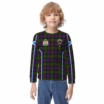 MacDonald (McDonald) Tartan Crest Kid Knitted Sweatshirt Scotland Coat of Arm Flag Style - Tartan Vibes Clothing