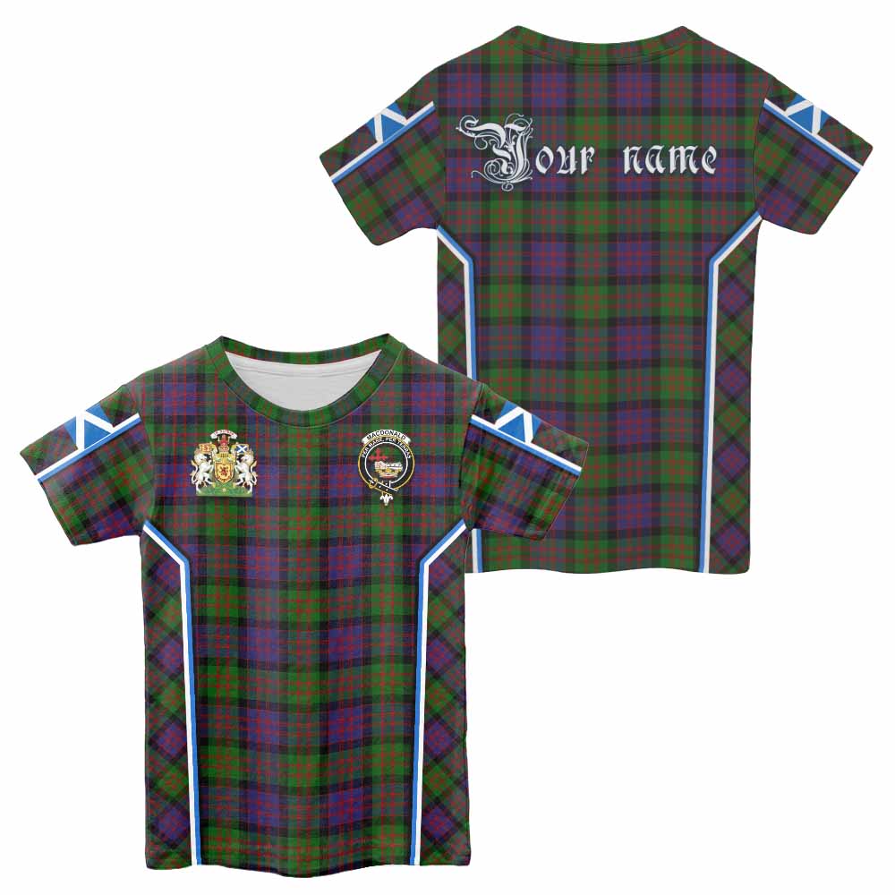 MacDonald (McDonald) Tartan Crest Kid T-shirt Scotland Coat of Arm Flag Style - Tartan Vibes Clothing