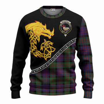 MacDonald (McDonald) Tartan Crest Knitted Sweater Legendary Dragon Knot Half Style