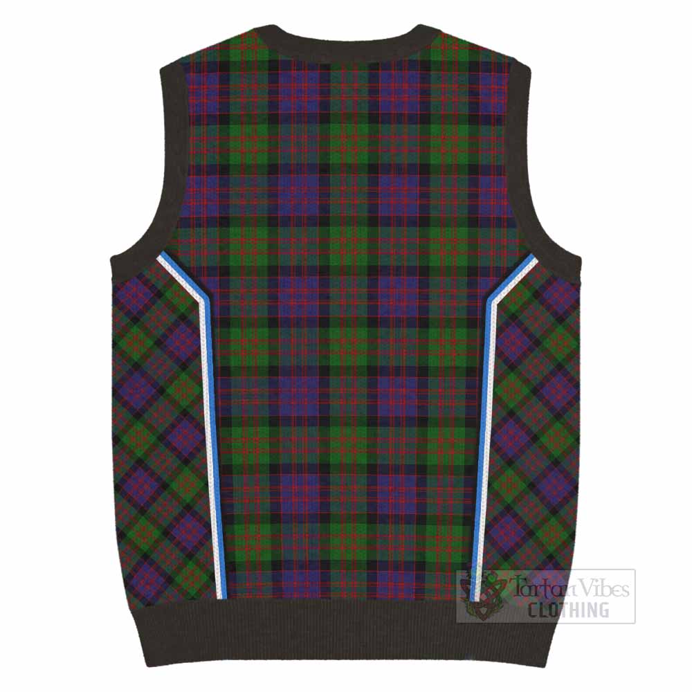 MacDonald (McDonald) Tartan Crest Knitted V-Neck Vest Scotland Coat of Arm Flag Style - Tartan Vibes Clothing