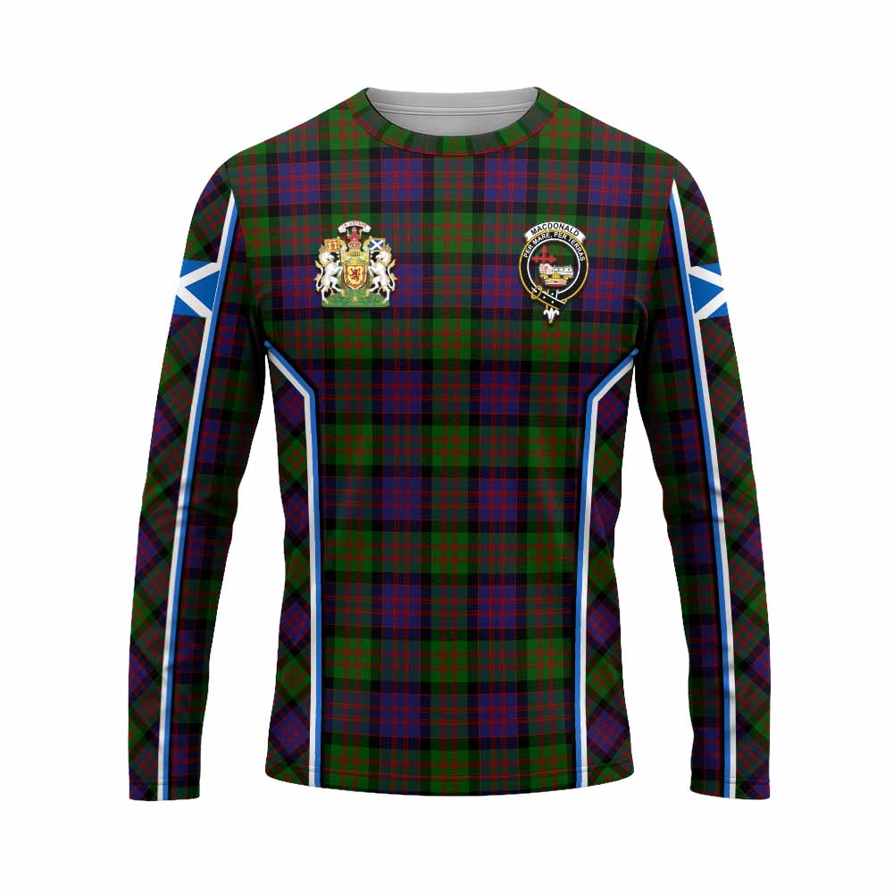 MacDonald (McDonald) Tartan Crest Long Sleeve T-Shirt Scotland Coat of Arm Flag Style - Tartan Vibes Clothing