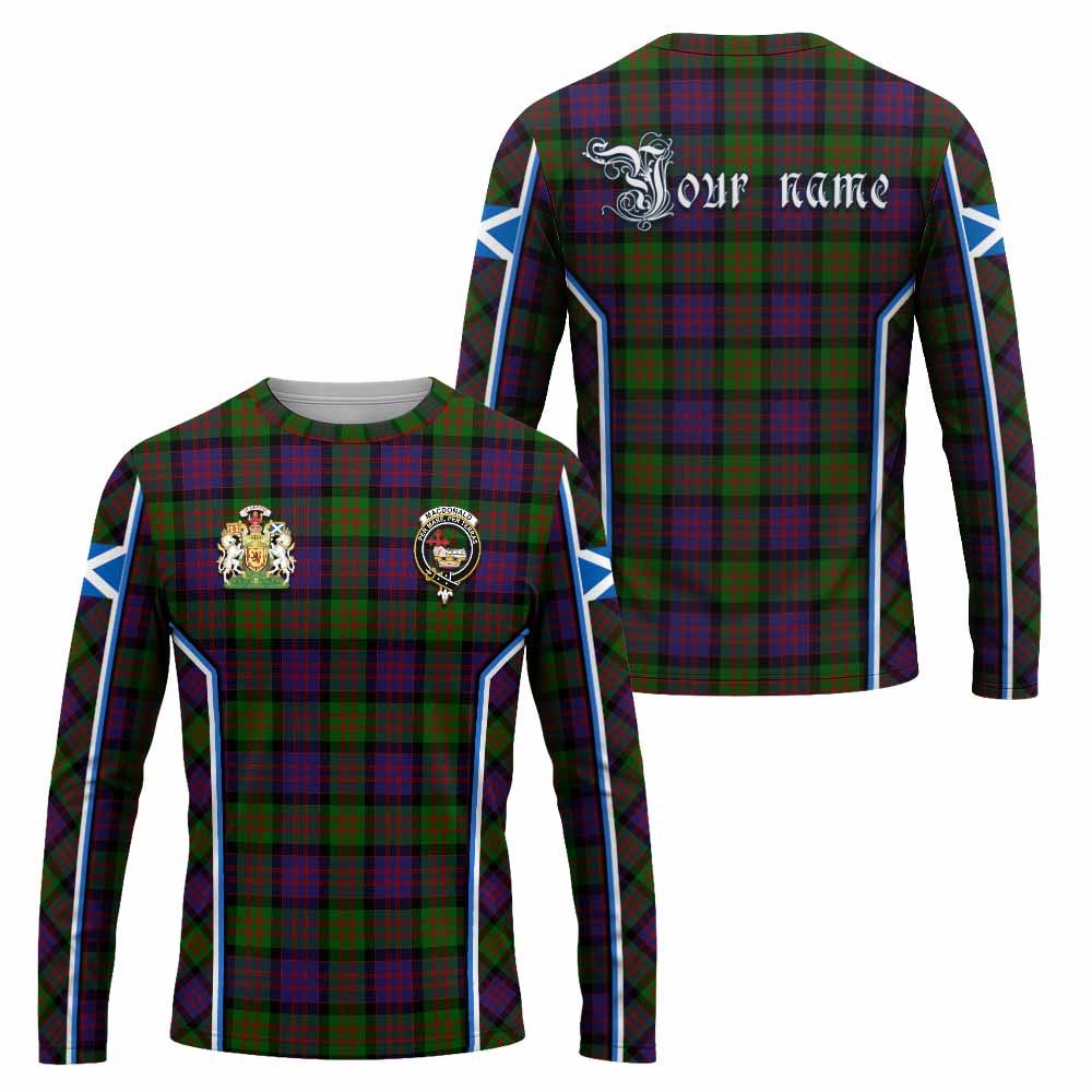 MacDonald (McDonald) Tartan Crest Long Sleeve T-Shirt Scotland Coat of Arm Flag Style - Tartan Vibes Clothing