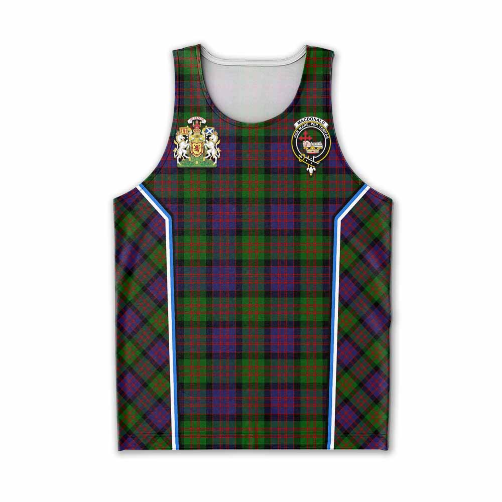 MacDonald (McDonald) Tartan Crest Men Tank Top Scotland Coat of Arm Flag Style - Tartan Vibes Clothing