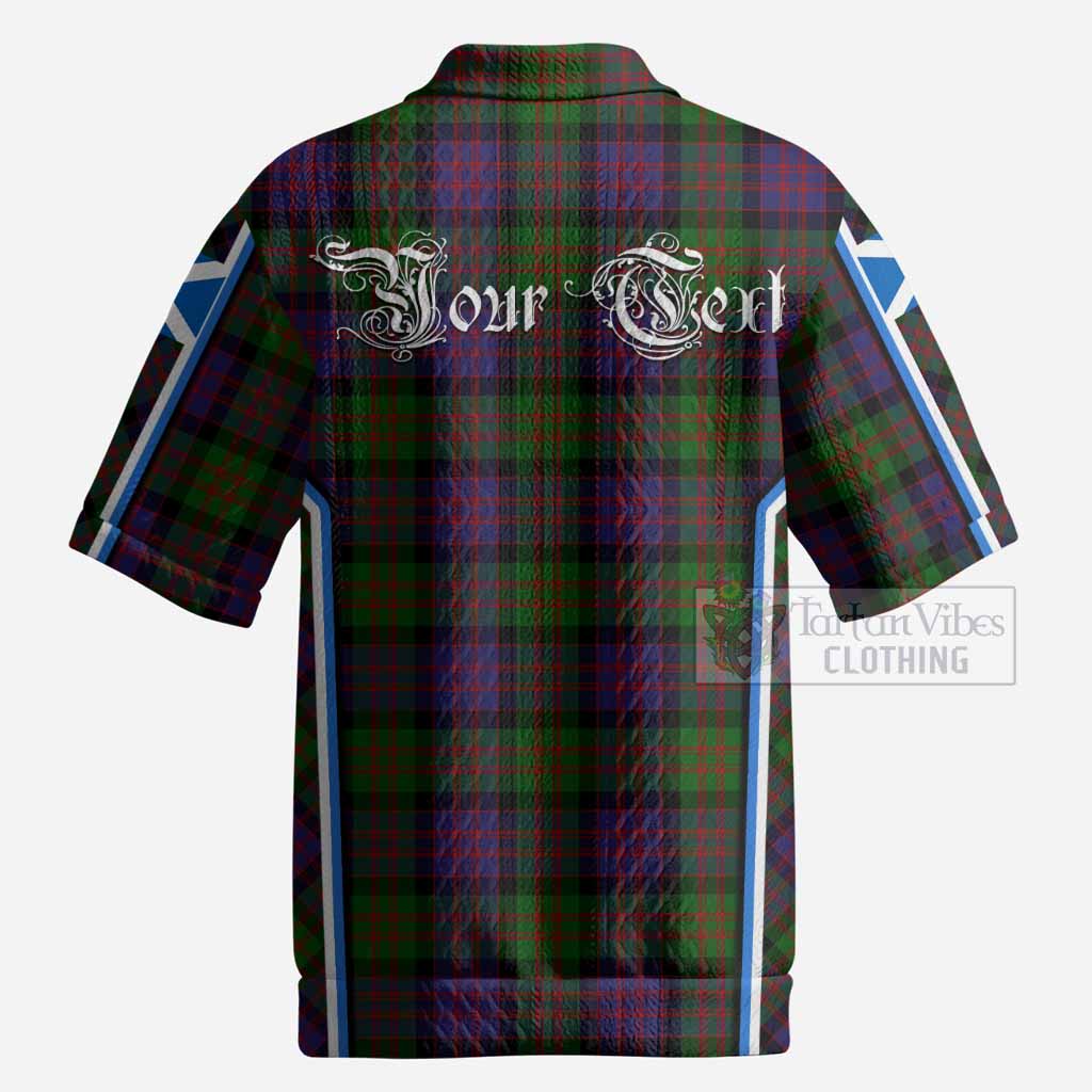 MacDonald (McDonald) Tartan Crest Men’s Polo Sweater Top Scotland Coat of Arm Flag Style
