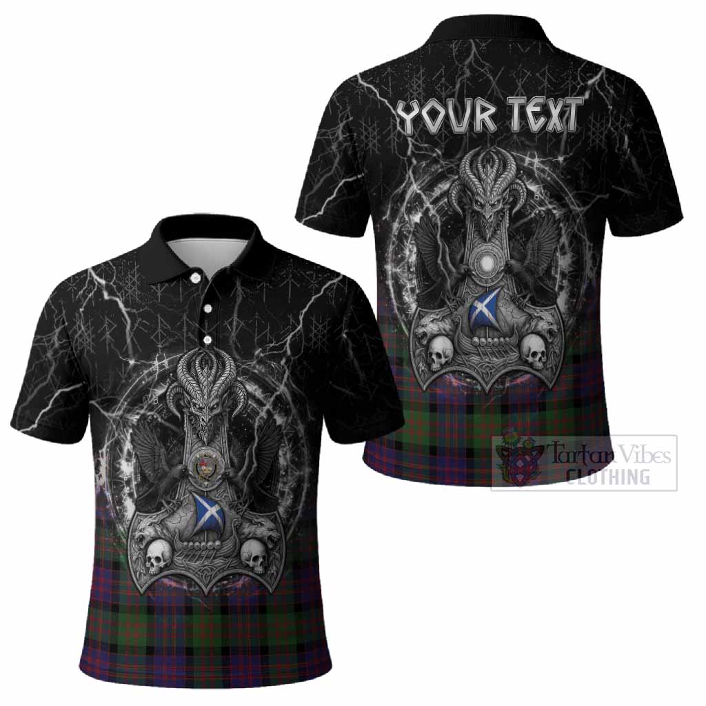 MacDonald (McDonald) Tartan Crest Polo Shirt Celtic Odin's Raven Legacy