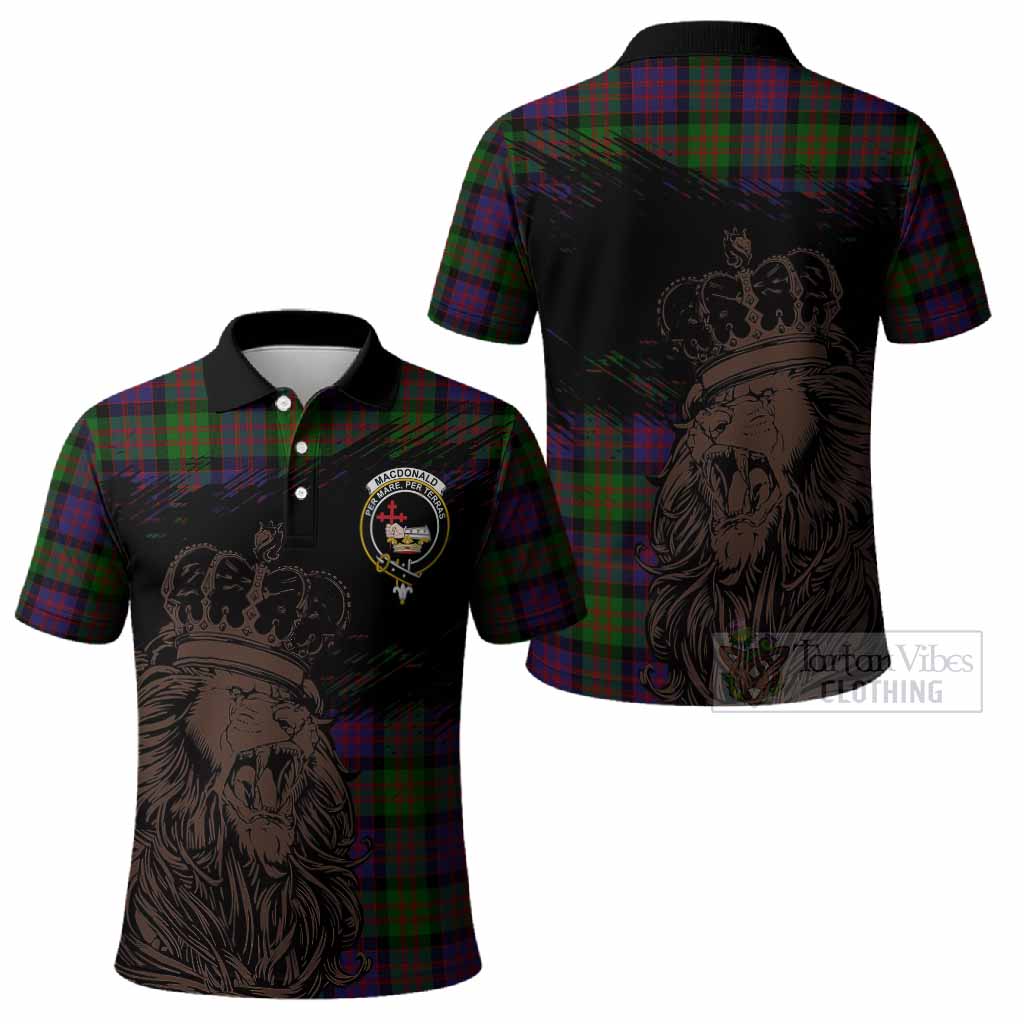 MacDonald (McDonald) Tartan Crest Polo Shirt Crowned Lion Heritage Style