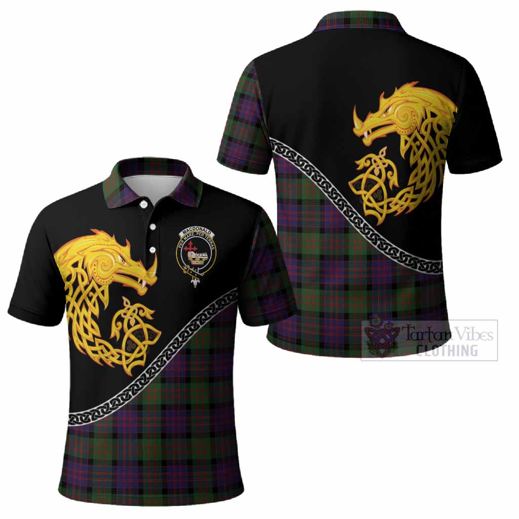 MacDonald (McDonald) Tartan Crest Polo Shirt Legendary Dragon Knot Half Style