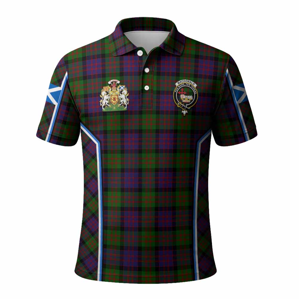 MacDonald (McDonald) Tartan Crest Polo Shirt Scotland Coat of Arm Flag Style - Tartan Vibes Clothing