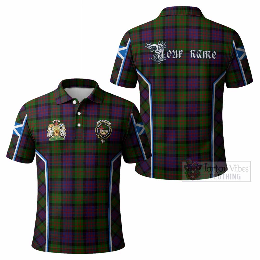 MacDonald (McDonald) Tartan Crest Polo Shirt Scotland Coat of Arm Flag Style - Tartan Vibes Clothing