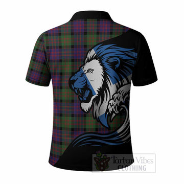 MacDonald (McDonald) Tartan Crest Polo Shirt Scottish Golden Lions Wave Flow
