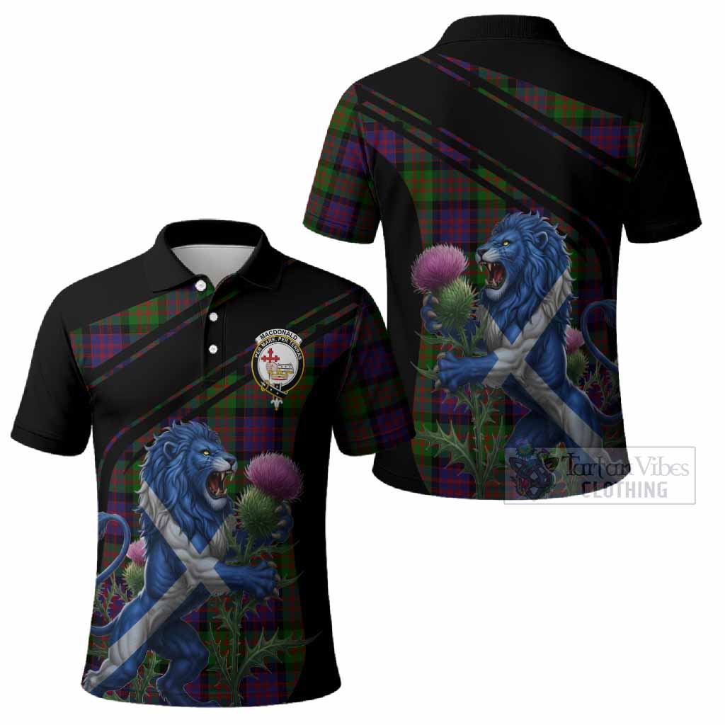 MacDonald (McDonald) Tartan Crest Polo Shirt Scottish Lion Rampant Thistle