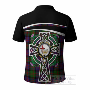 MacDonald (McDonald) Tartan Crest Polo Shirt Scottish Thistle Celtic Cross Alba Gu Brath