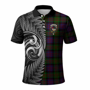 MacDonald (McDonald) Tartan Crest Polo Shirt With New Zealand Silver Fern Maori Koru