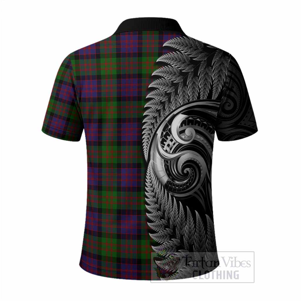 MacDonald (McDonald) Tartan Crest Polo Shirt With New Zealand Silver Fern Maori Koru
