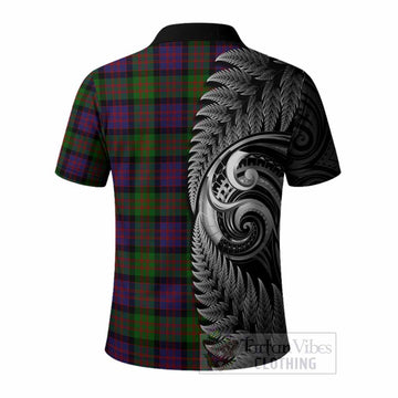 MacDonald (McDonald) Tartan Crest Polo Shirt With New Zealand Silver Fern Maori Koru