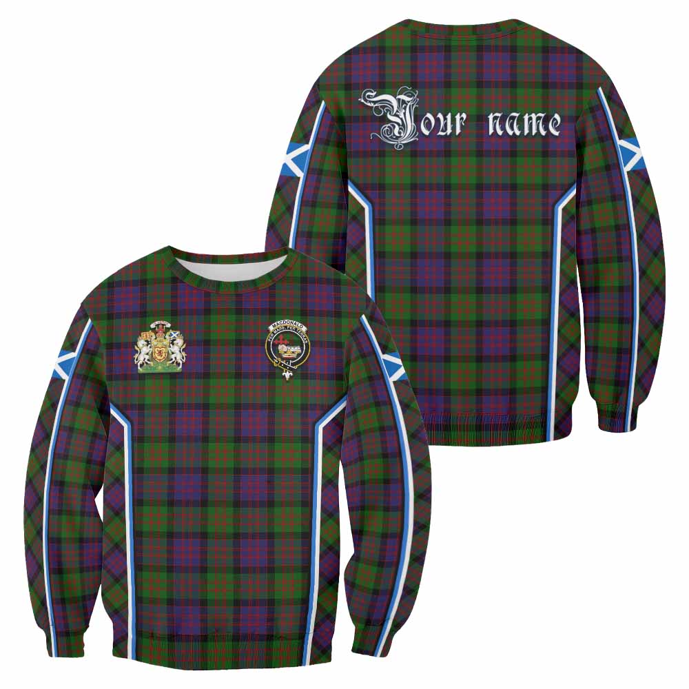 MacDonald (McDonald) Tartan Crest Sweatshirt Scotland Coat of Arm Flag Style - Tartan Vibes Clothing