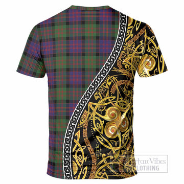 MacDonald (McDonald) Tartan Crest T-Shirt Celtic Knot and Triple Trickle Spiral Symbols