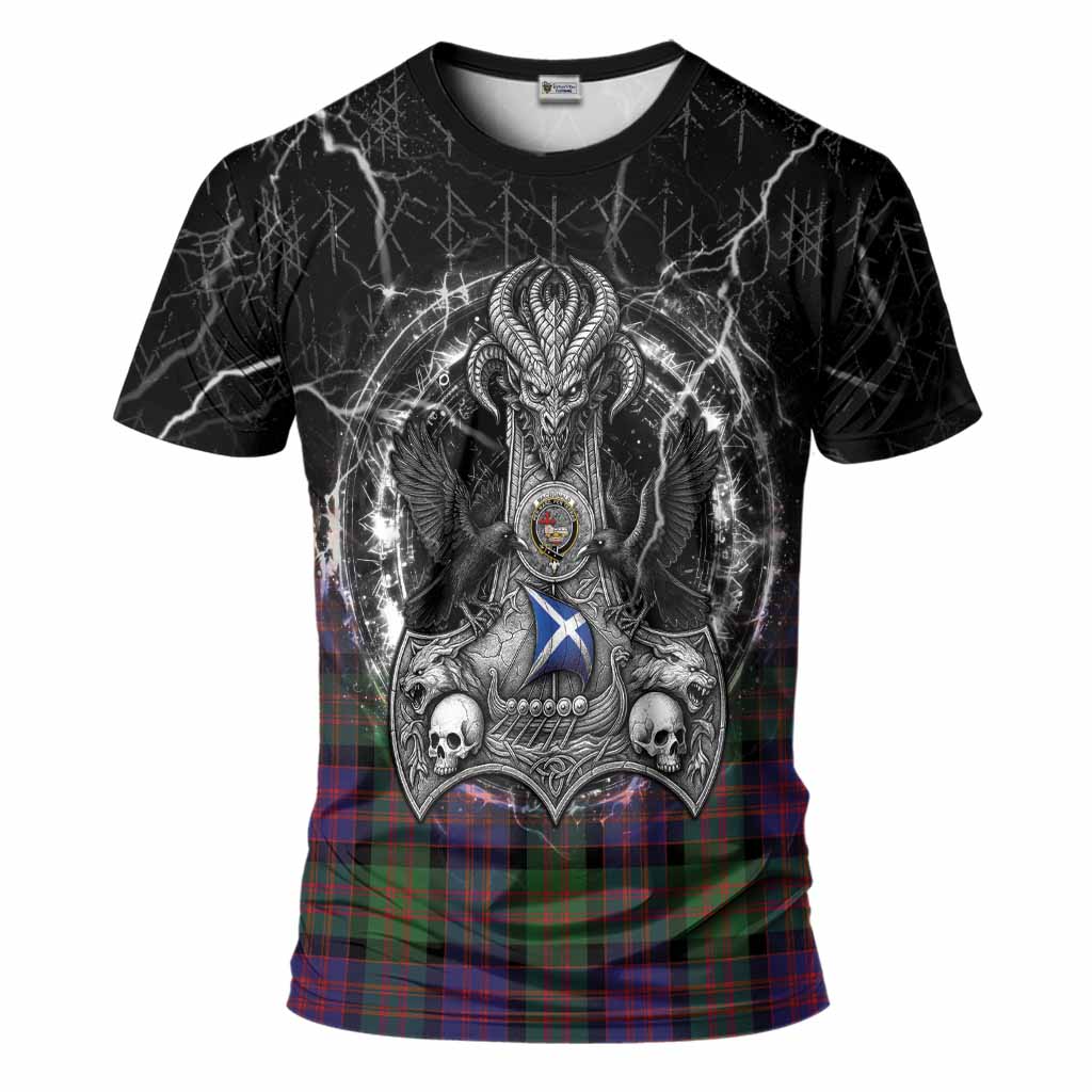 MacDonald (McDonald) Tartan Crest T-Shirt Celtic Odin's Raven Legacy