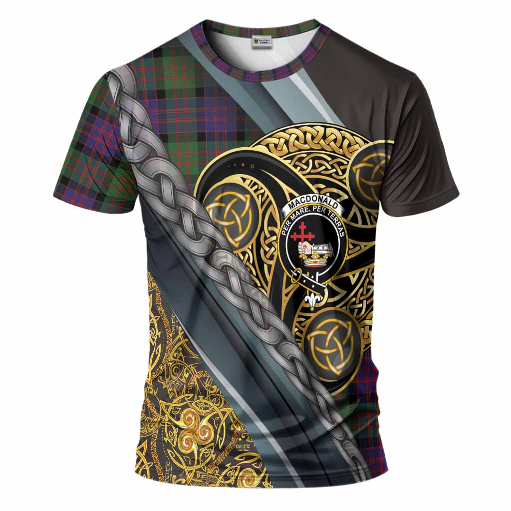 MacDonald (McDonald) Tartan Crest T-Shirt Scottish Triskele Celtic