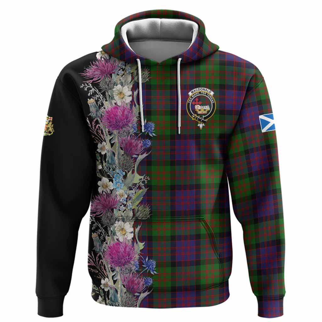 MacDonald (McDonald) Tartan Crest Thistle Floral Hoodie