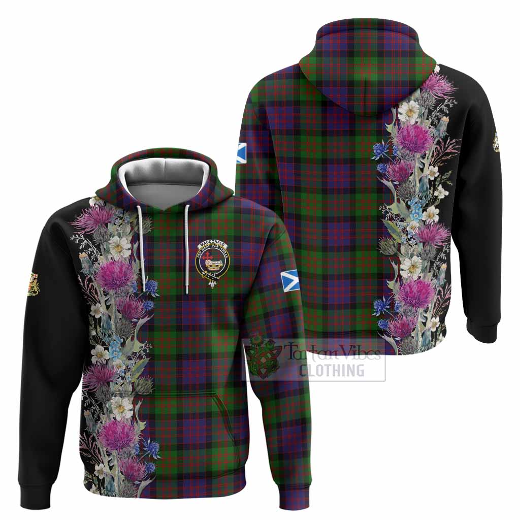 MacDonald (McDonald) Tartan Crest Thistle Floral Hoodie