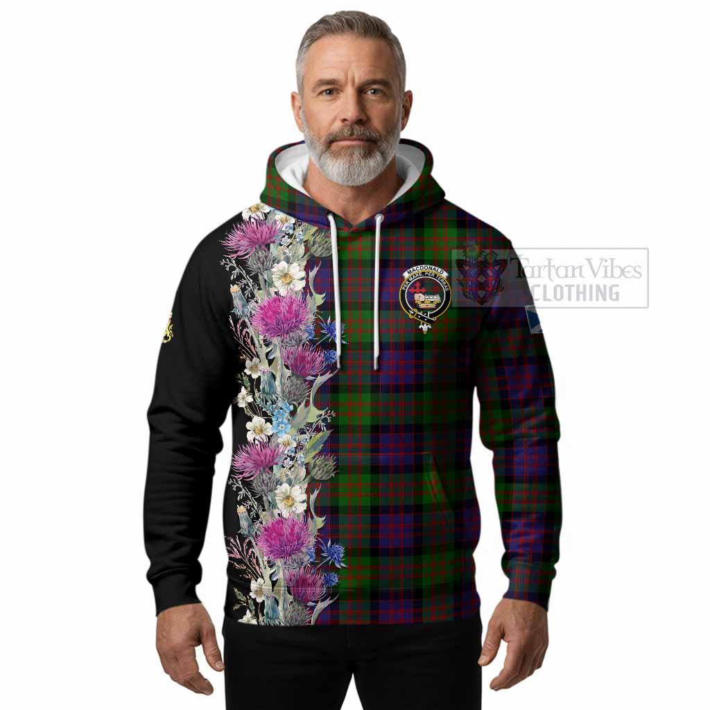 MacDonald (McDonald) Tartan Crest Thistle Floral Hoodie
