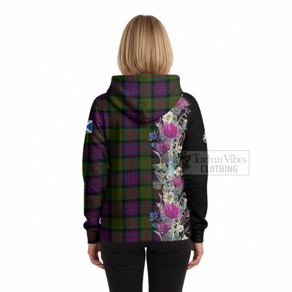MacDonald (McDonald) Tartan Crest Thistle Floral Hoodie