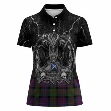 MacDonald (McDonald) Tartan Crest Women Polo Shirt Celtic Odin's Raven Legacy