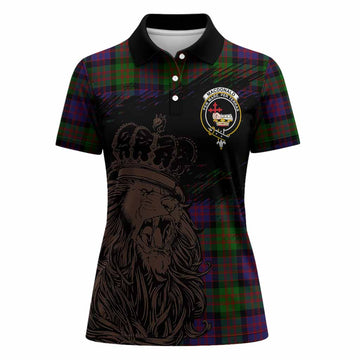 MacDonald (McDonald) Tartan Crest Women Polo Shirt Crowned Lion Heritage Style