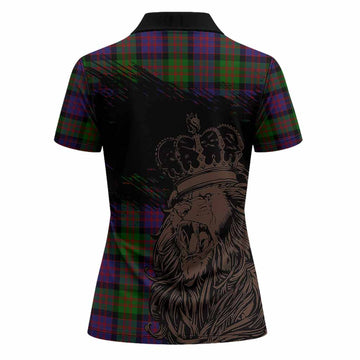 MacDonald (McDonald) Tartan Crest Women Polo Shirt Crowned Lion Heritage Style