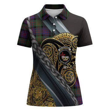 MacDonald (McDonald) Tartan Crest Women Polo Shirt Scottish Triskele Celtic